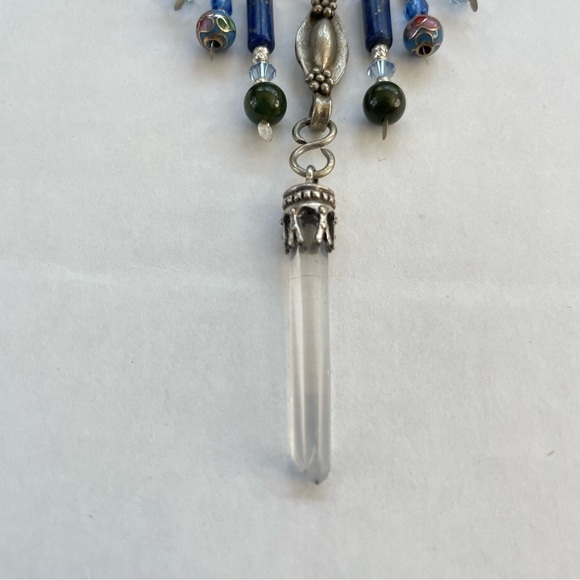 Sterling Silver and Crystal Necklace - Picture 4 of 7